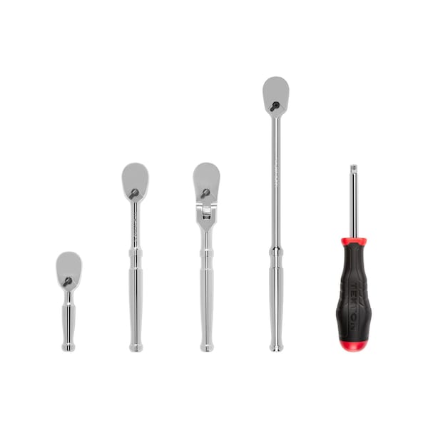 1/4 Inch Drive Ratchet and Spinner Handle Set (5-Piece)